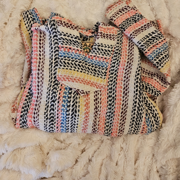 baja joe Tops - 🌈Multicolor Striped Baja Hoodie